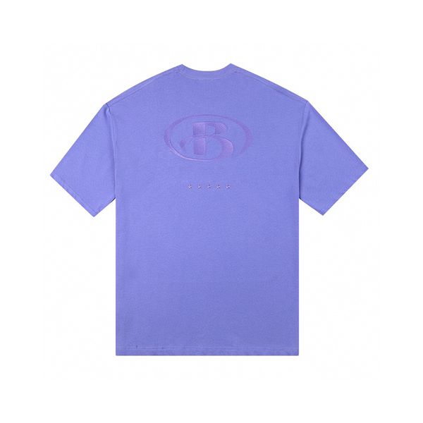 

22ss new solid popular color letter embroidery tee summer high-end short sleeve loose comfortable breathable men women couples high street t, White;black