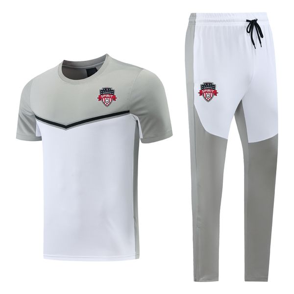 

2022 2023 washington spirit soccer short sleeve running sets sweatshirt tracksuit set mens sports training suits sportswear suit men footbal, Black;blue