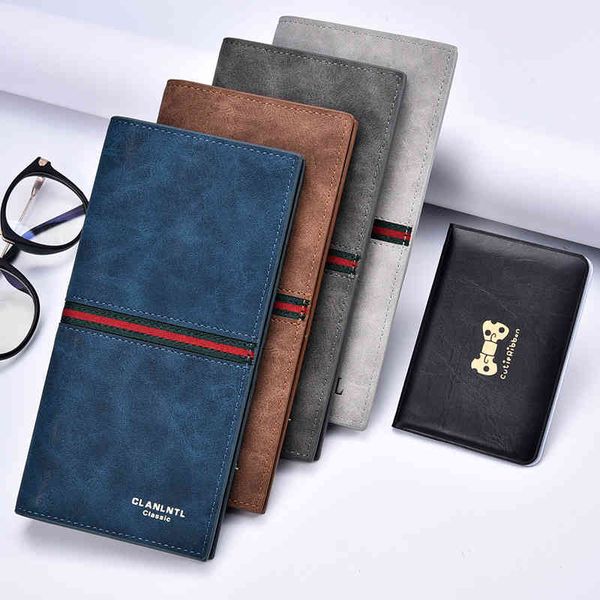 

wallets bags handbags wallet men's long ultra-thin japan and south korea multi card position frosted youth soft leather clip personalit, Red;black