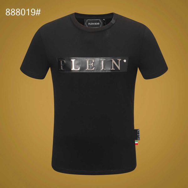 

plein bear t shirt mens designer tshirts brand clothing rhinestone skull men t-shirts classical hip hop streetwear tshirt, White;black