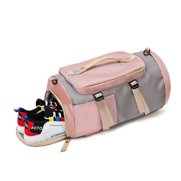 

multifunctionele enkele schouder rugzak vrouwen grote capaciteit leisure reizen handtas outdoor sport fitness tas schoen zakken 220608