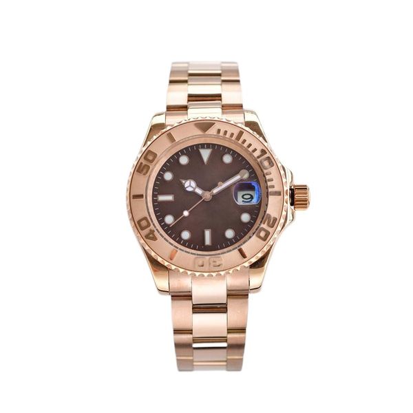 

classic mens watch automatic mechanical wristwatches 40mm waterproof fashion wristwatch montre de luxurious orologio waterproof watches, Slivery;brown