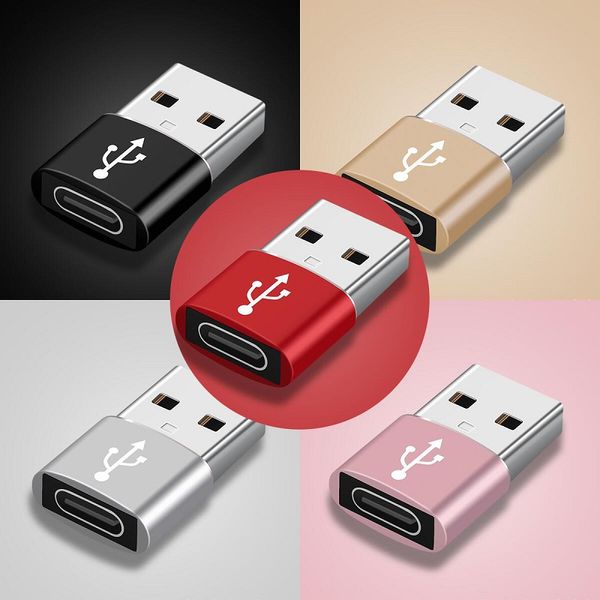 Tragbarer USB 3.0-Stecker auf Typ-C-Buchse, OTG-Adapter, Telefon-Adapter, Handy-Konverter für MacBook, Computer, PD-Ladekabel