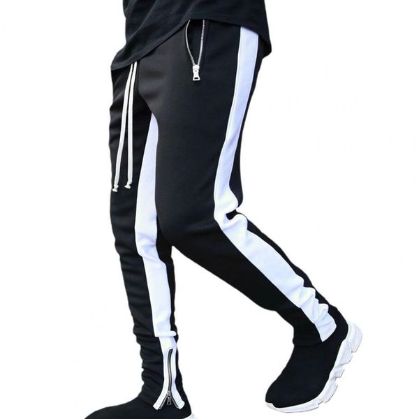 Pantaloni da jogging casual a righe laterali autunnali da uomo Pantaloni con cerniera attillati Pantaloni esterni alla moda Pantaloni sportivi Pantaloni da ginnastica Pantaloni skinny Swe