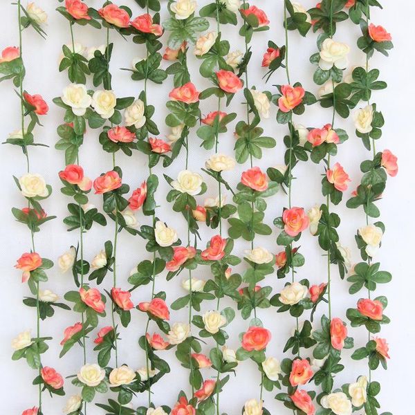 Dekorative Blumen Kränze Künstliche Rose Blume Zuckerrohr Herbst Kleine Pfingstrose Schnur Seide Falscher Kranz Hochzeit Zuhause El Garten DekorationDecora