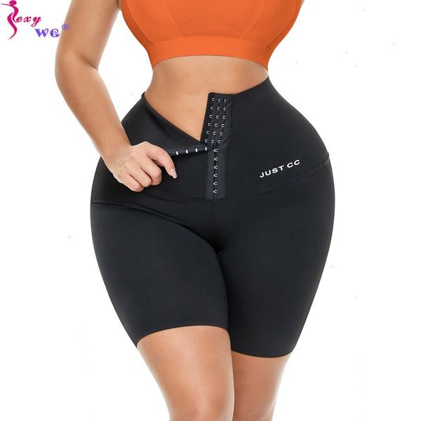 

shapewear leggings women body shaper slimming pants high waist trainer shorts tummy control panties gym, Black;white