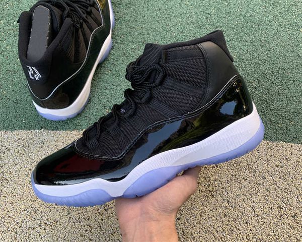 

brand shoes jumpman 11 high space jam basketball black real fiber 11s trainer sports stylist sneakers