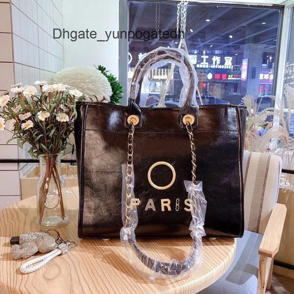 

brand luxury women's handbags beach bags designers ch metal letter badge tote evening bag small mini body leather handbag large female