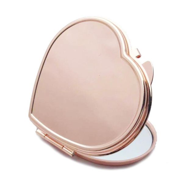 Mini tragbarer Make-up-Kompakt-Taschenspiegel, zweiseitig klappbarer Make-up-Spiegel, Damen-Kosmetikspiegel