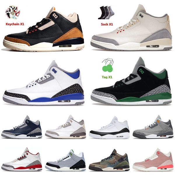 

2022 arrival air shady mens basketball shoes 3s iii desert elephant muslin racer blue pine green patchwork jorda 3 fragment retro trainers s