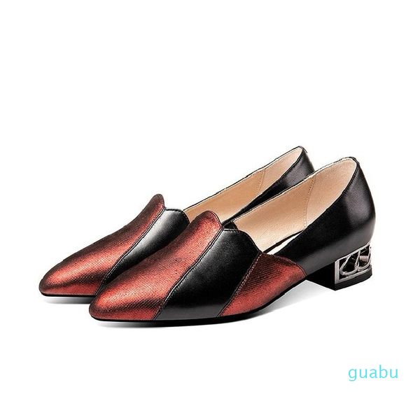 

dress shoes women pointed toe multi color slip on heel lady classic office pumps, Black