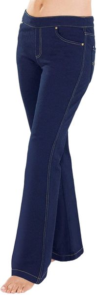 

women's bootcut stretch knit denim jeans u7kl#, White;black