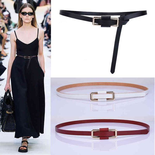 

belts fashion belt women's thin sweater coat knot decoration cowhide trouser o53w, Black;brown
