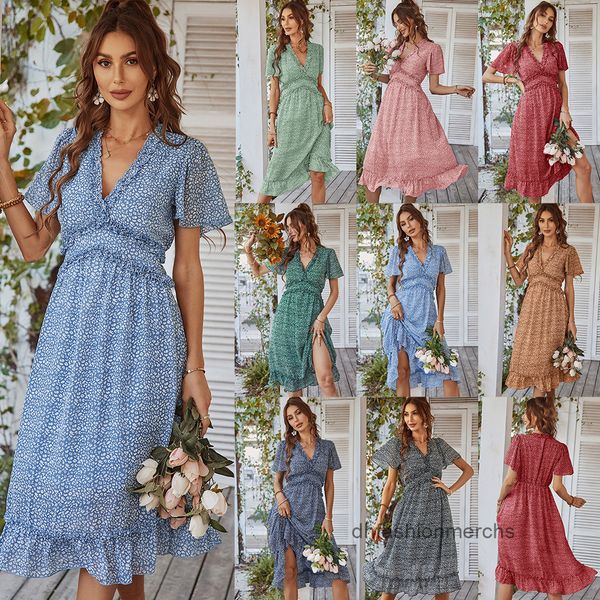 

designer dress casual long dresses plus size for womens clothing self developed and designed long skirt summer short sleeve temperament larg, Black;gray