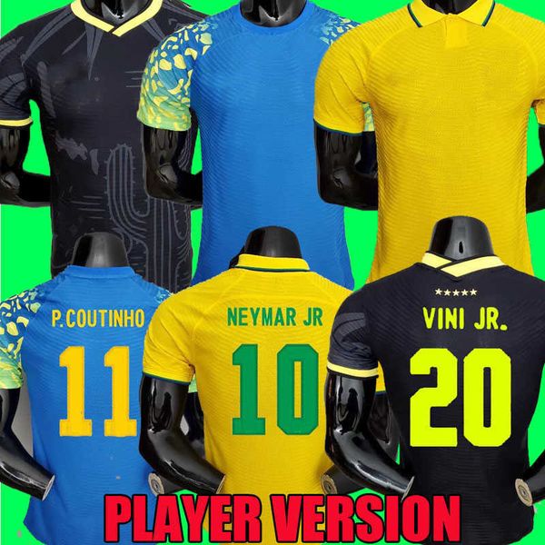 

player version 2022 2023 brazils soccer men's t-shirts jersey paqueta coutinho football men's t-shirts firmino brasil camiseta de, White;black