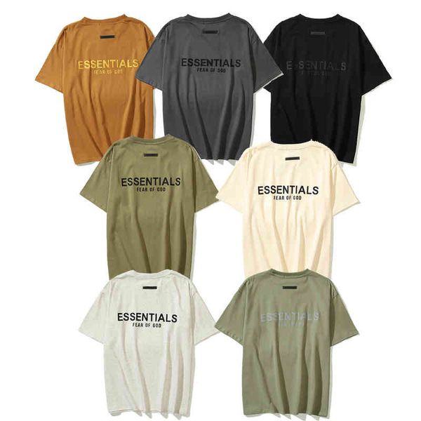 

fog multi thread three-dimensional letters short men's casual t-shirt women's fashion sleeve streetwear women clothes loose, White;black