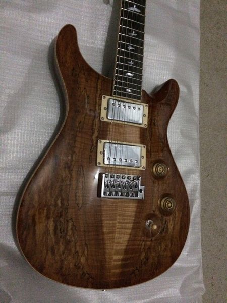 

custom prs electric guitar a flame meterail mahogany fingerboard ebony color brown