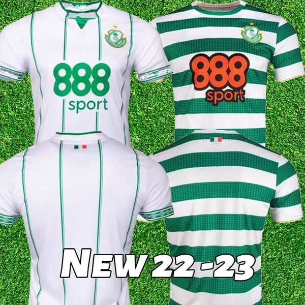

22 23 shamrock rovers home thai quality soccer jerseys customized football uniform men, Black;yellow