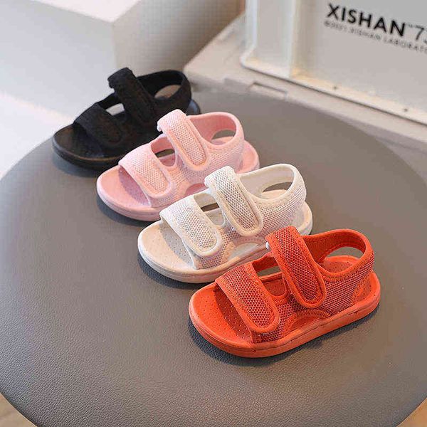 

baby girls boys sports sandals toddler kids summer casual soft beach sandals little girls strappy lightweight sandals non slip g220512, Black;red