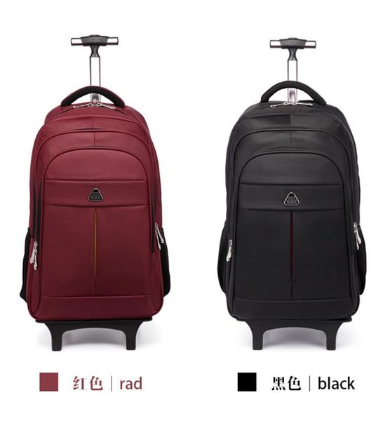 Zaino multifunzione con asta di trazione valigia in nylon commerciale borsa da viaggio portatile di grande capacità borsa da viaggio impermeabile rimovibile