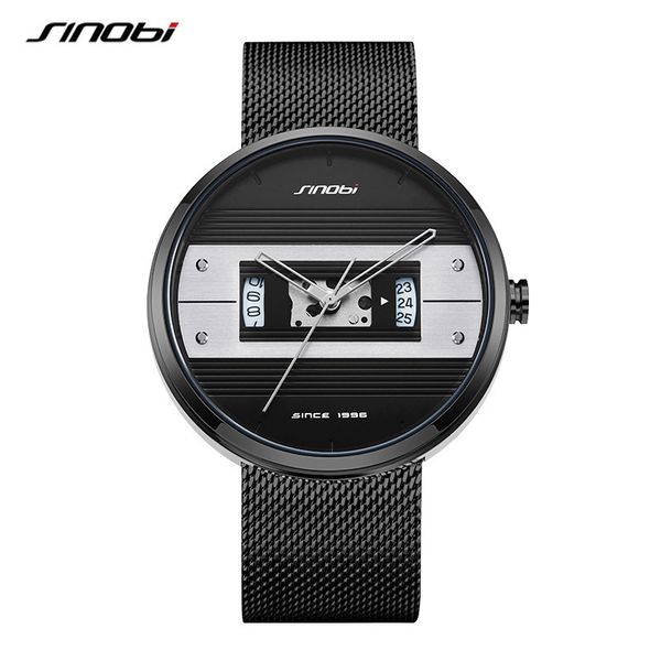 

2022 new sinobi fashion creative personalized men's watch gift, Slivery;brown