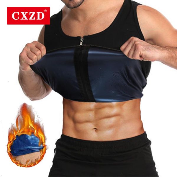 

sweat zipper vest shaper for men women sauna body shapewear waist trainer belt slimming thermo fitness workout suits, Black;white