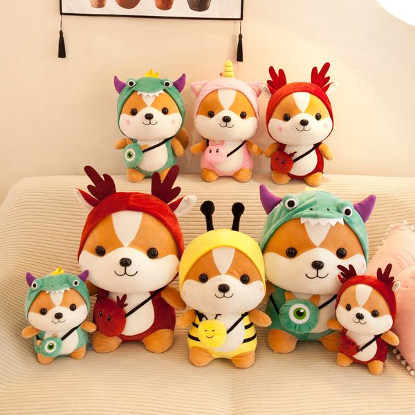 Puppen Anime Dinosaurier Spielzeug Gefüllte Puppe Großhandel Baby Plüsch Tier 25 cm Kinder Weiche Kawaii Rosa Kissen Weihnachten Eichhörnchen Geschenke DPLTU
