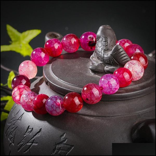 

beaded strands bracelets jewelry green white natural turquoises agate lapis lazi stone bracelet homme femme charms 8mm men dhmqv, Black