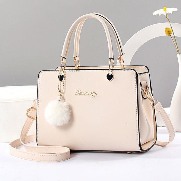 

designer bags shoulder crossbody with plush decoration and large capacity 24cm