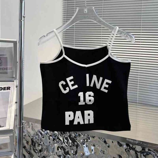 

factory direct sales 58% off high version same letter color blocking cloth wearing suspender underwear design sense minority vest women, White