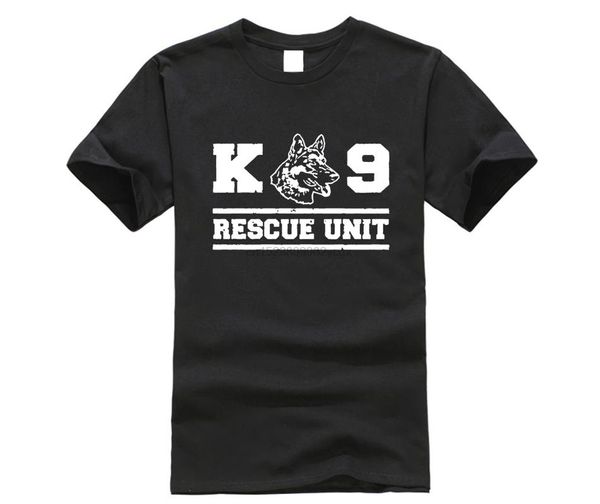 T-shirt da uomo Moda Casual T-shirt da uomo K9 Rescue Unit T SHIRT Security German Shepherd Fireman Military FBI CIA TeesMen's Men's Men's