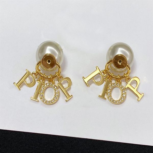 

sell fashion pearl stud earrings for lady women party wedding lovers gift engagement jewelry for bride with box lz927188b, Golden;silver
