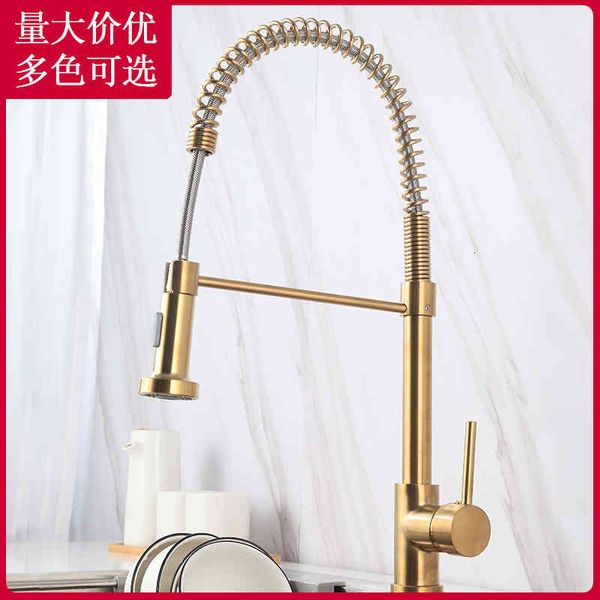 

kitchen faucets copper body golden kitchen spring pull faucet cold and of retractable rotating vegetable basin sink k62f