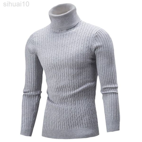 

autumn winter men's turtleneck sweater men knitting sweaters knitted sweater warm men jumper slim fit casual sweater l220801, White;black