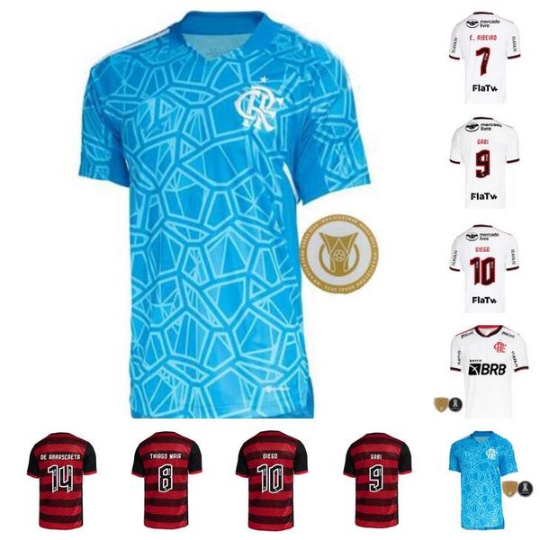 

flamengo soccer jerseys 22 23 home away diego e. ribeiro gabi football shirts pedro de arrascaeta henrique david luiz 2022 2023 men woman ca, Black;yellow