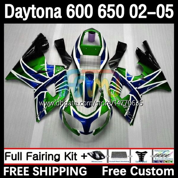 OEM Body For Daytona650 Daytona600 2002-2005 Bodywork 7DH.40 Daytona 650 600 CC 600CC 650CC 02 03 04 05 Daytona 600 2002 2003 2004 2005 ABS Fairing Kit green blue