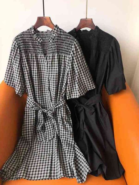 

casual dresses french court style short sleeved dress for women summer, Black;gray
