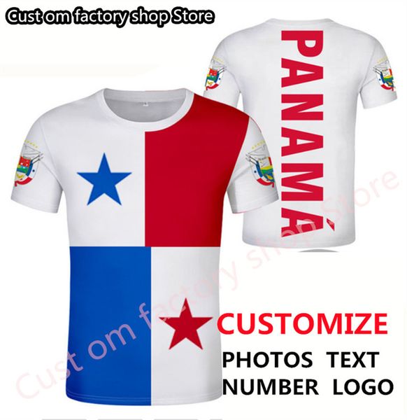 

panama t shirt diy custom made name number pan t-shirt nation flag pa republic panamanian spanish print po clothing 220607, Black