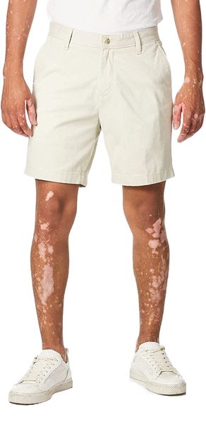 

men's 6" stretch twill classic-fit shorts r6a2#, White;black