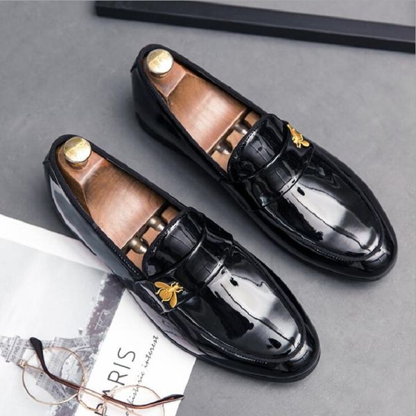 

new british fashion men's velvet pointed oxford shoes male dress wedding prom homecoming shoe sapato social masculino 1a40, Black