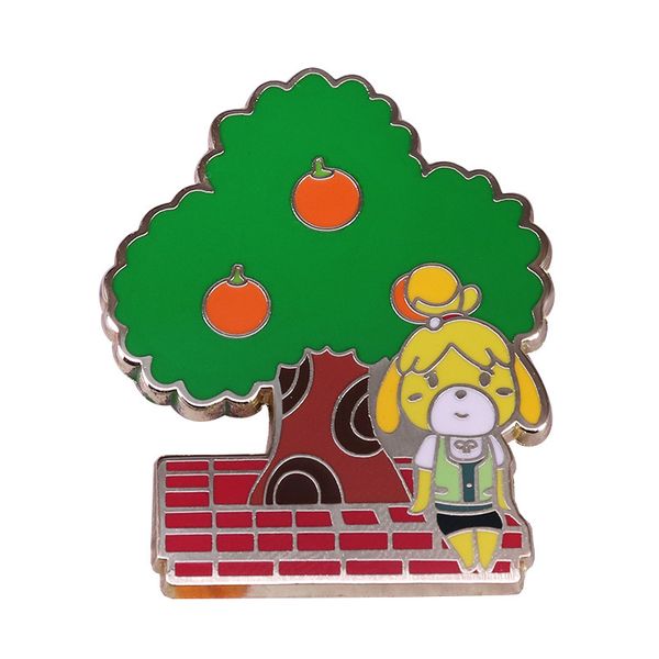 

isabelle brooch animal crossing enamel pin cute gamer's flair addition, Blue