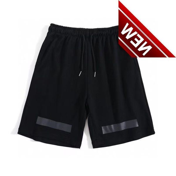 

50% off discount 2022 spring summer new off black white bama line printed casual shorts for men and women, White;black