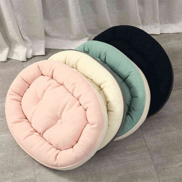 

oval autumn and winter kennel warm thickened round pot nest plush pet pad