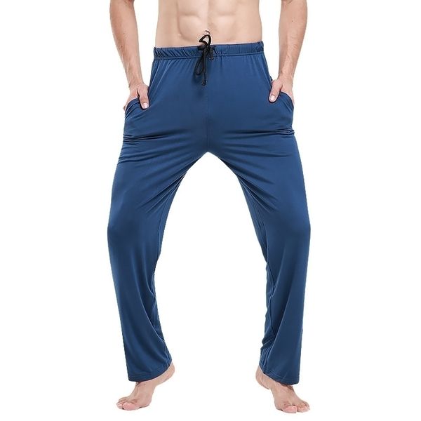 Hohe Qualität Weiche Herren Pyjama Sommer Modal Baumwolle Lounge Hosen Böden Tether Tasche Schlaf Für Männliche Casual Hause Hosen 201109