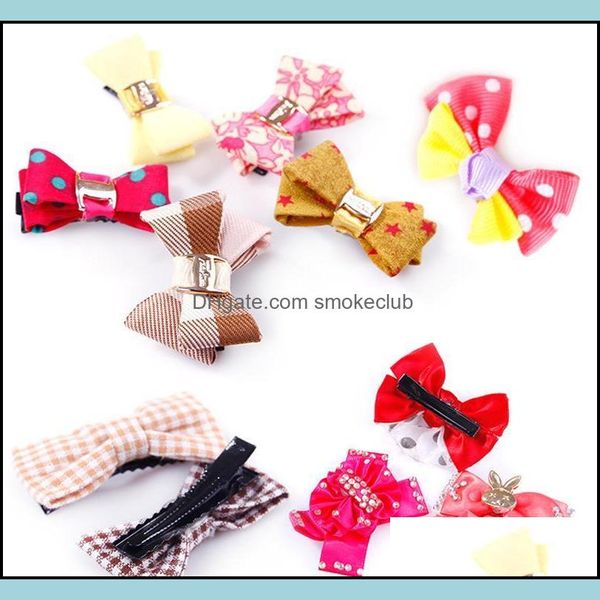 Vari Pet Dog Cat Hair Clips Barrettes Lovely Hairpins 100 pezzi Mix Type Wholesale Drop Delivery 2021 Grooming Supplies Home Garden Ou