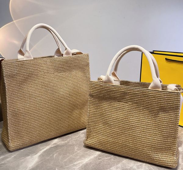 

fashion retro style beach bag handmade straw woven shopping bag large capacity one shoulder diagonal bags luxury exquisite bagss