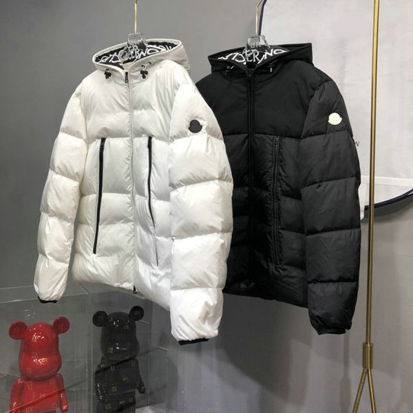 

new winter men's down jackets parka waterproof cloth no wolf fur collar medium to thick style outdoor adventure windproof jacket 666, Black