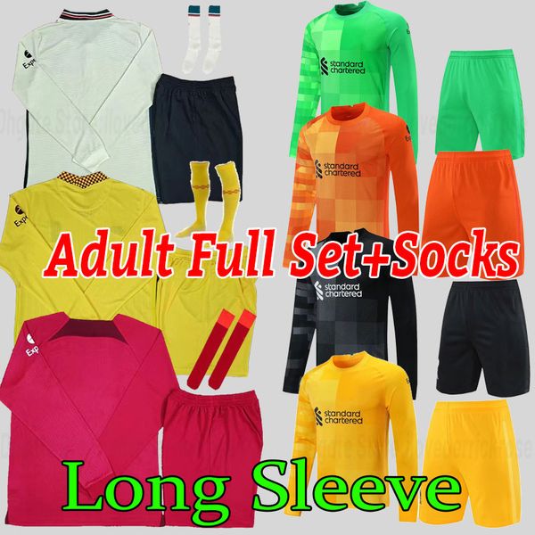 

2023 new lvp goalkeeper 21 22 23 soccer jerseys m.salah alexander arnold virgil diogo j thiago a.becker kewell football shirt phillips full, Black;yellow