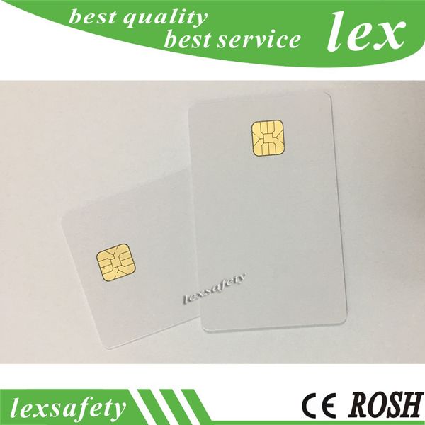 

100pcs lot contact smart blank fm4428 chip pvc ic cards with sle4428 4428 pvc card for printer