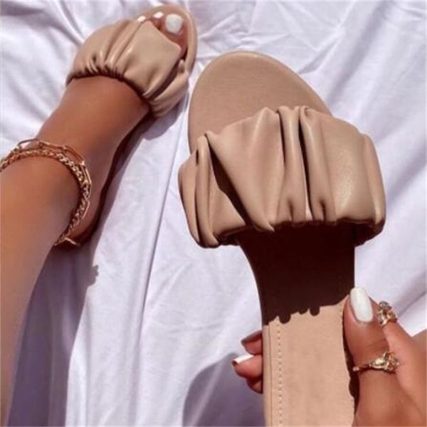 

luxury women casual home durable sandals fold outdoor wild beach non slip flat ms slippers 220622, Black
